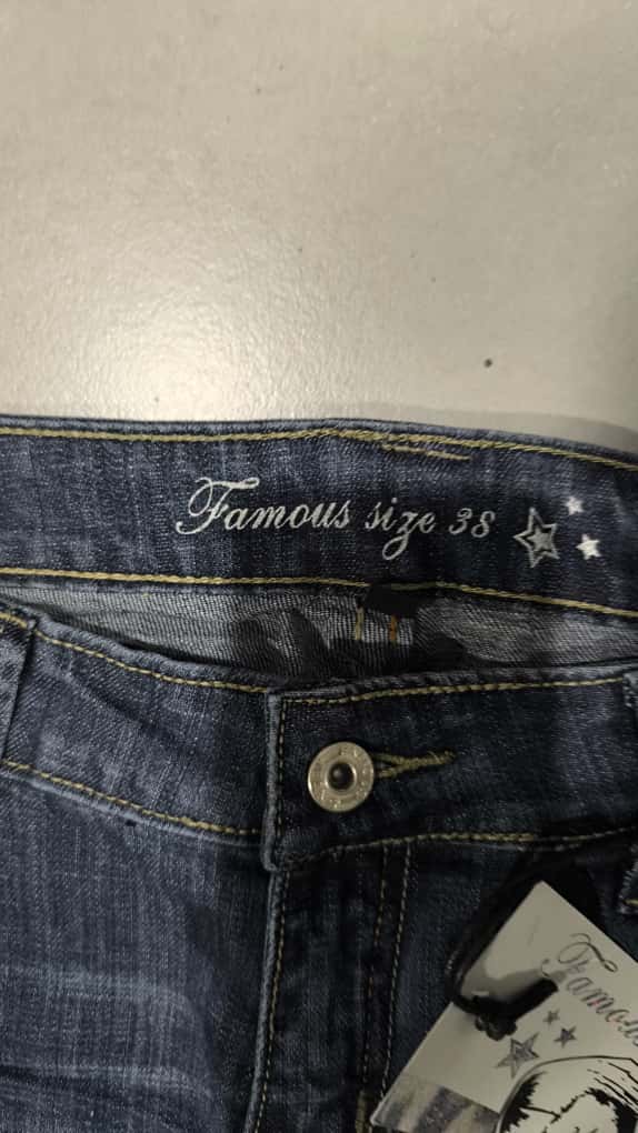 Denim Jeans Washed Straight Fit Vintage Y2K 90s 00s American Style Hip-Hop (S)