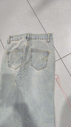 Denim Jeans Baggy Fit Particular Strappi  (XXS)