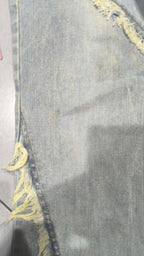 Denim Jeans Baggy Fit Particular Strappi  (XXS)