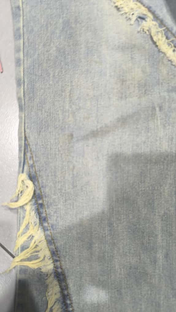 Denim Jeans Baggy Fit Particular Strappi  (XXS)