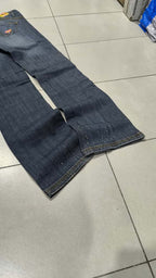 Denim Jeans Washed Embroidered Straight Fit  (S)