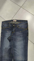 Denim Jeans Washed Embroidered Straight Fit  (S)