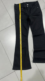 Denim Jeans Bootcut Flare Black Vintage Y2K 90s 00s American Style Hip-Hop (S)