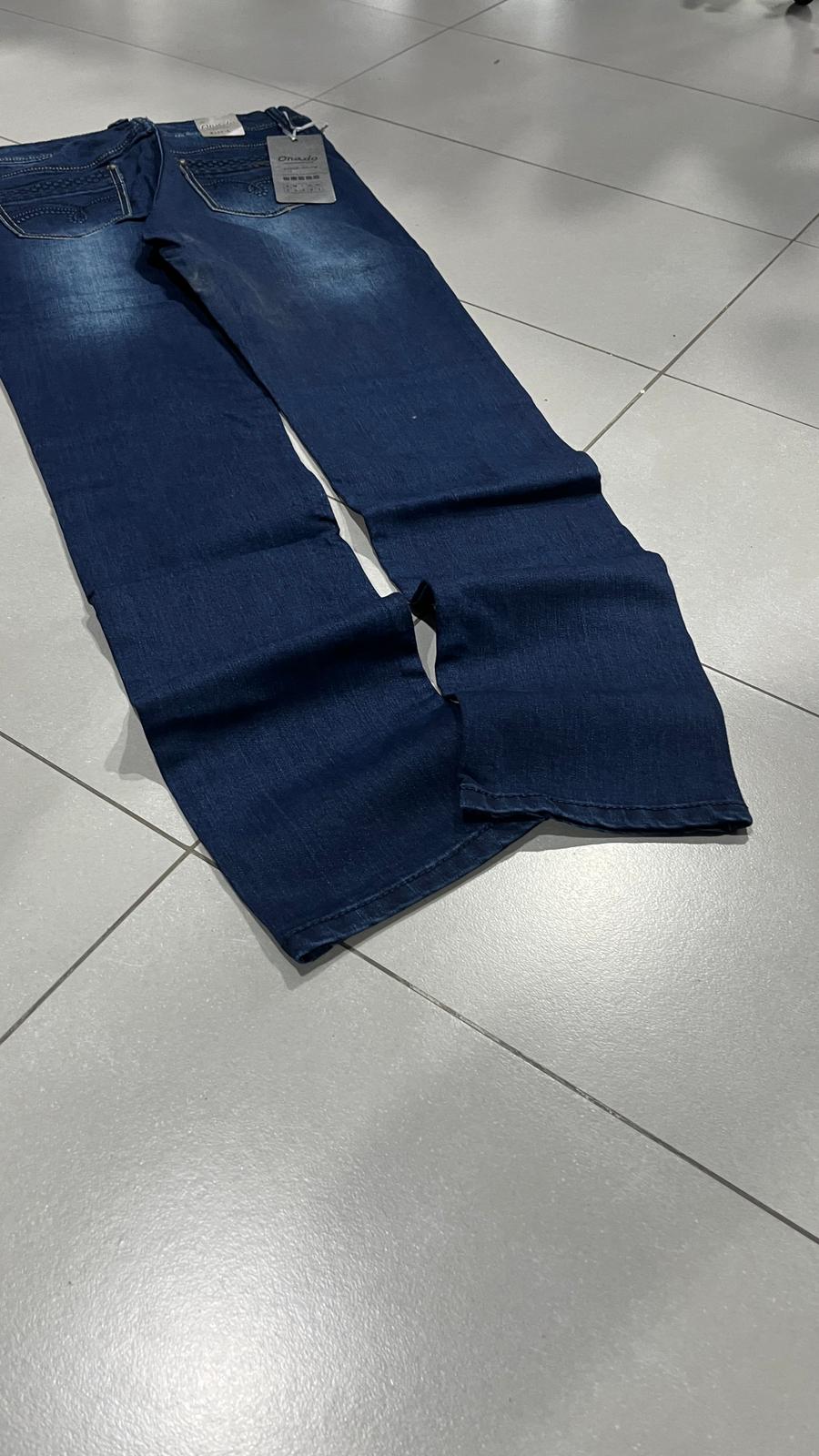 Denim Jeans Embroidered Straight Fit  (M)