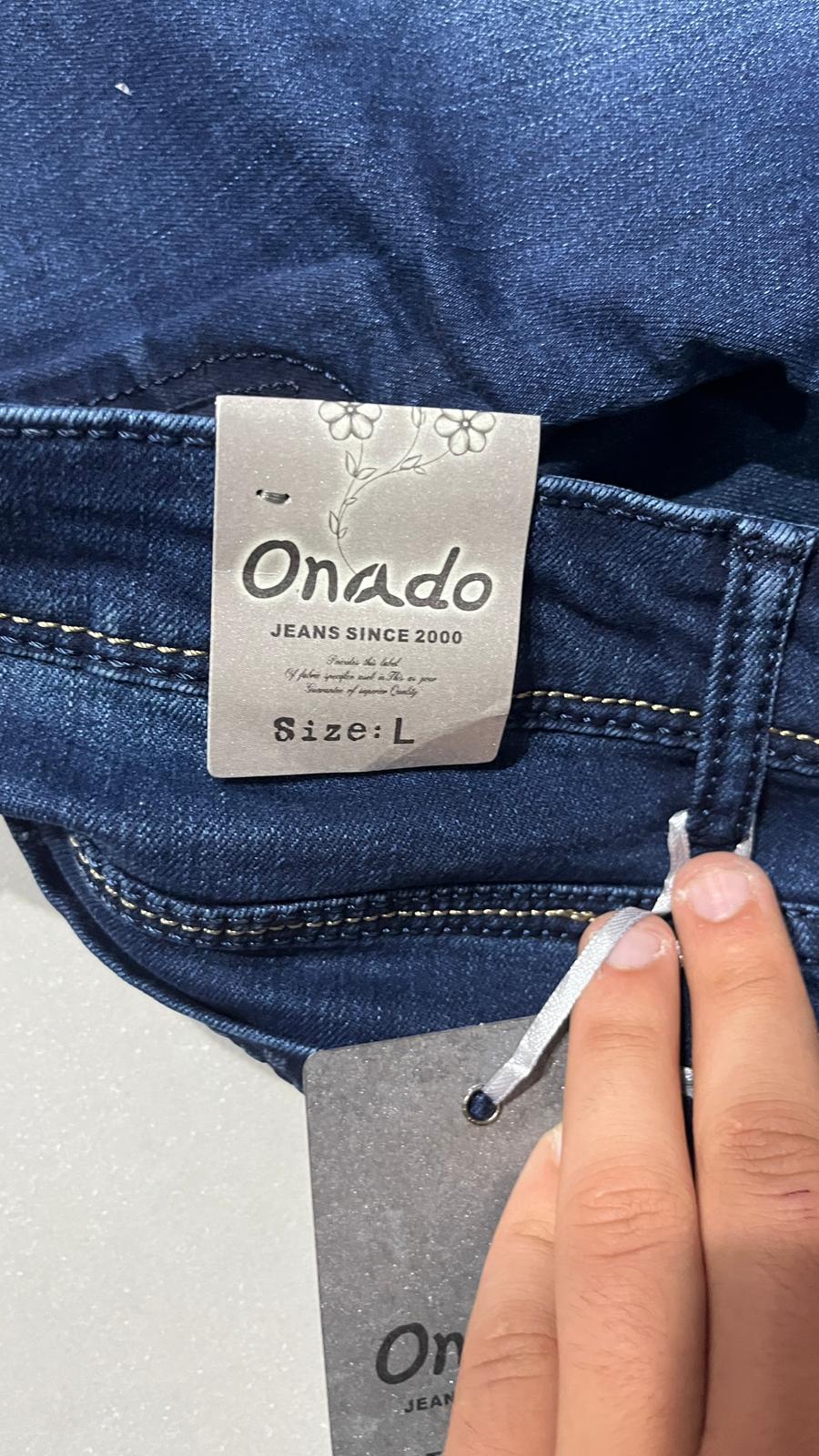 Denim Jeans Embroidered Straight Fit  (M)