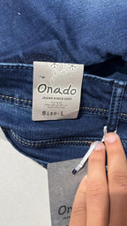 Denim Jeans Embroidered Straight Fit  (M)