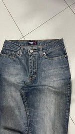 Denim Jeans Washed Embroidered Baggy Fit Vintage Y2K 90s 00s American Style Hip-Hop (XXS)