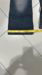 Denim Jeans Washed Embroidered Baggy Fit  (XXS)
