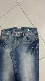 Denim Jeans Embroidered Washed Vintage Y2K 90s 00s American Style Hip-Hop (S)