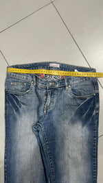 Denim Jeans Embroidered Washed Vintage Y2K 90s 00s American Style Hip-Hop (S)