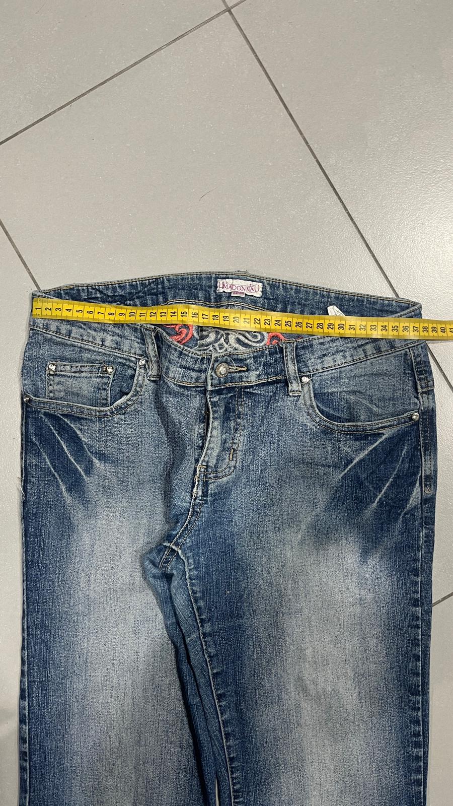 Denim Jeans Embroidered Washed Vintage Y2K 90s 00s American Style Hip-Hop (S)