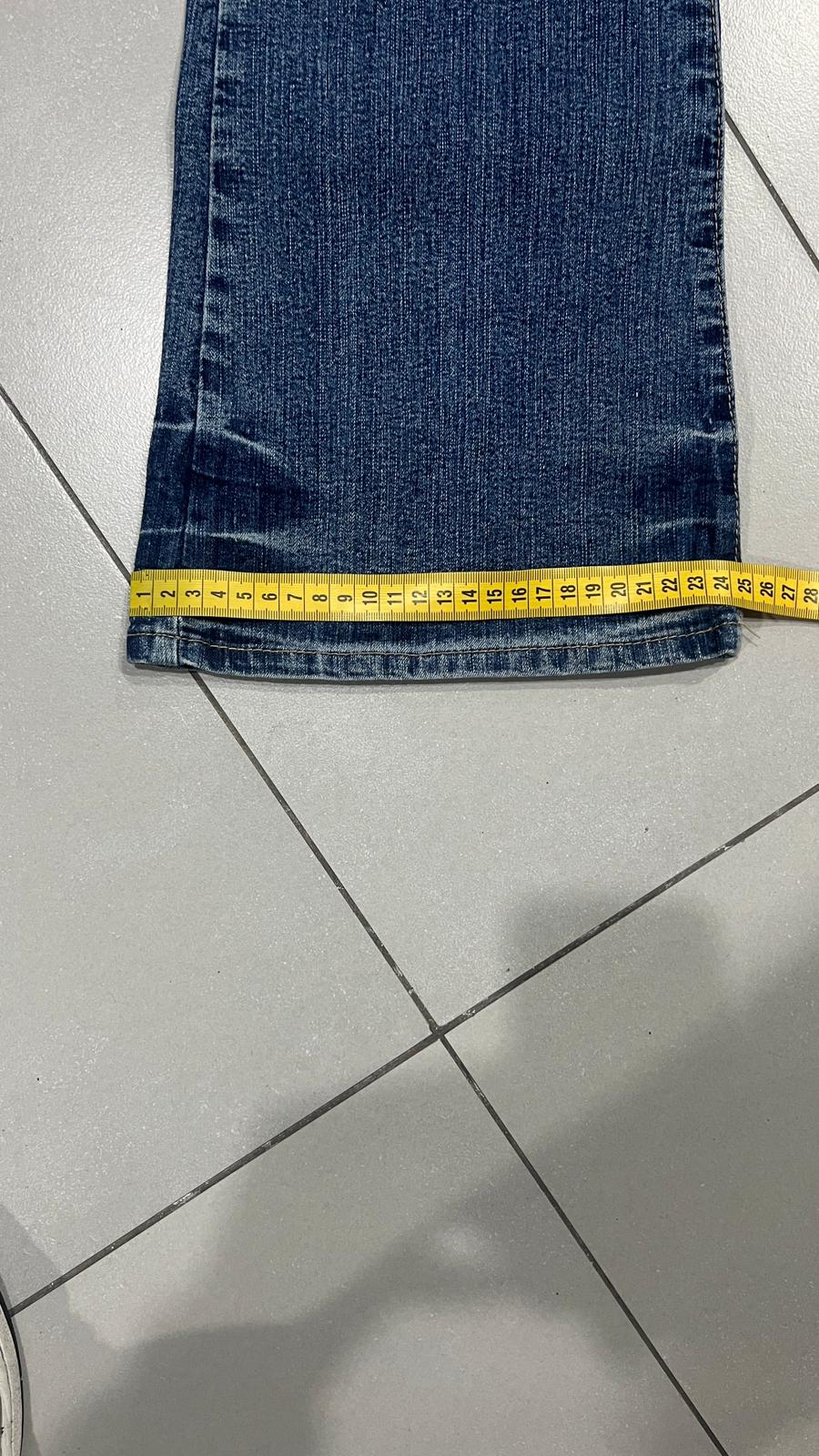 Denim Jeans Embroidered Washed  (S)