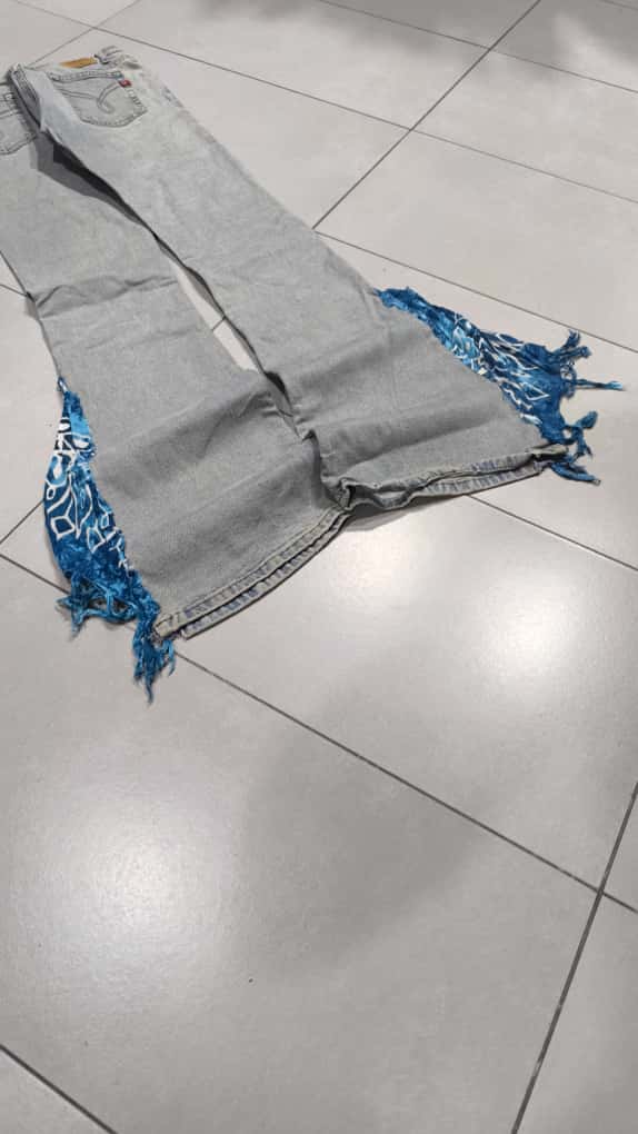 Denim Particular Flare Baggy Fit  (XS)
