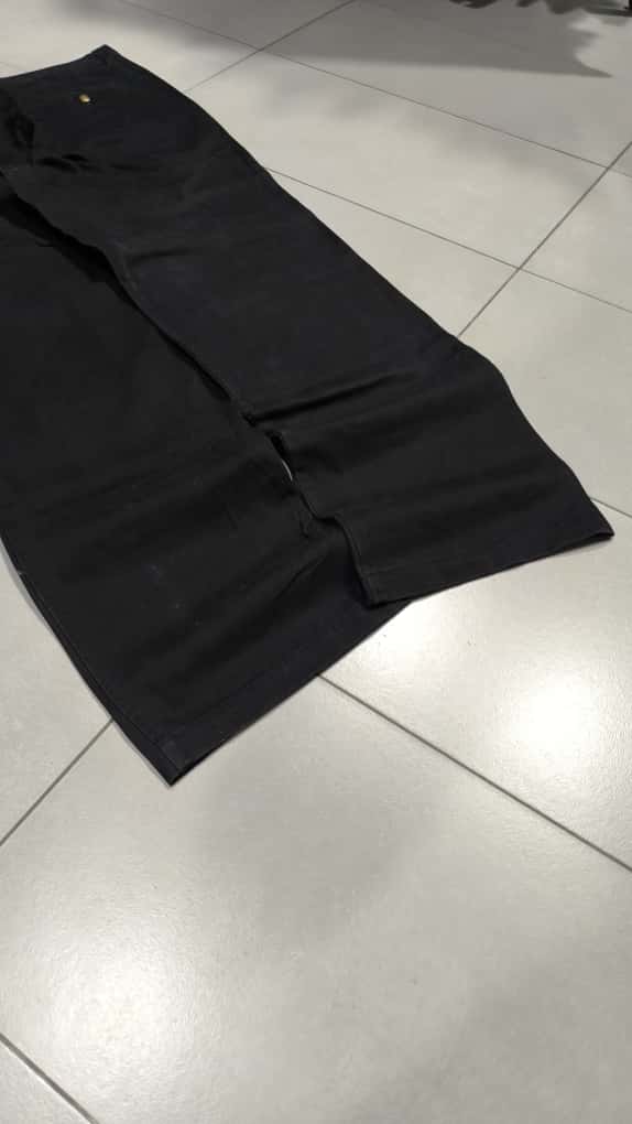 Denim Cotton Pants Baggy Fit  (L)