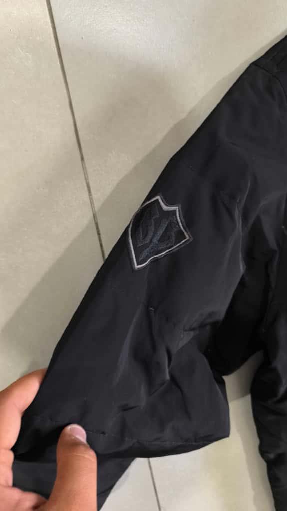 Bomber Giubbotto Nero Bomb Boogie Vintage Y2K 90s 2000s American Style Hip Hop Rave (M)