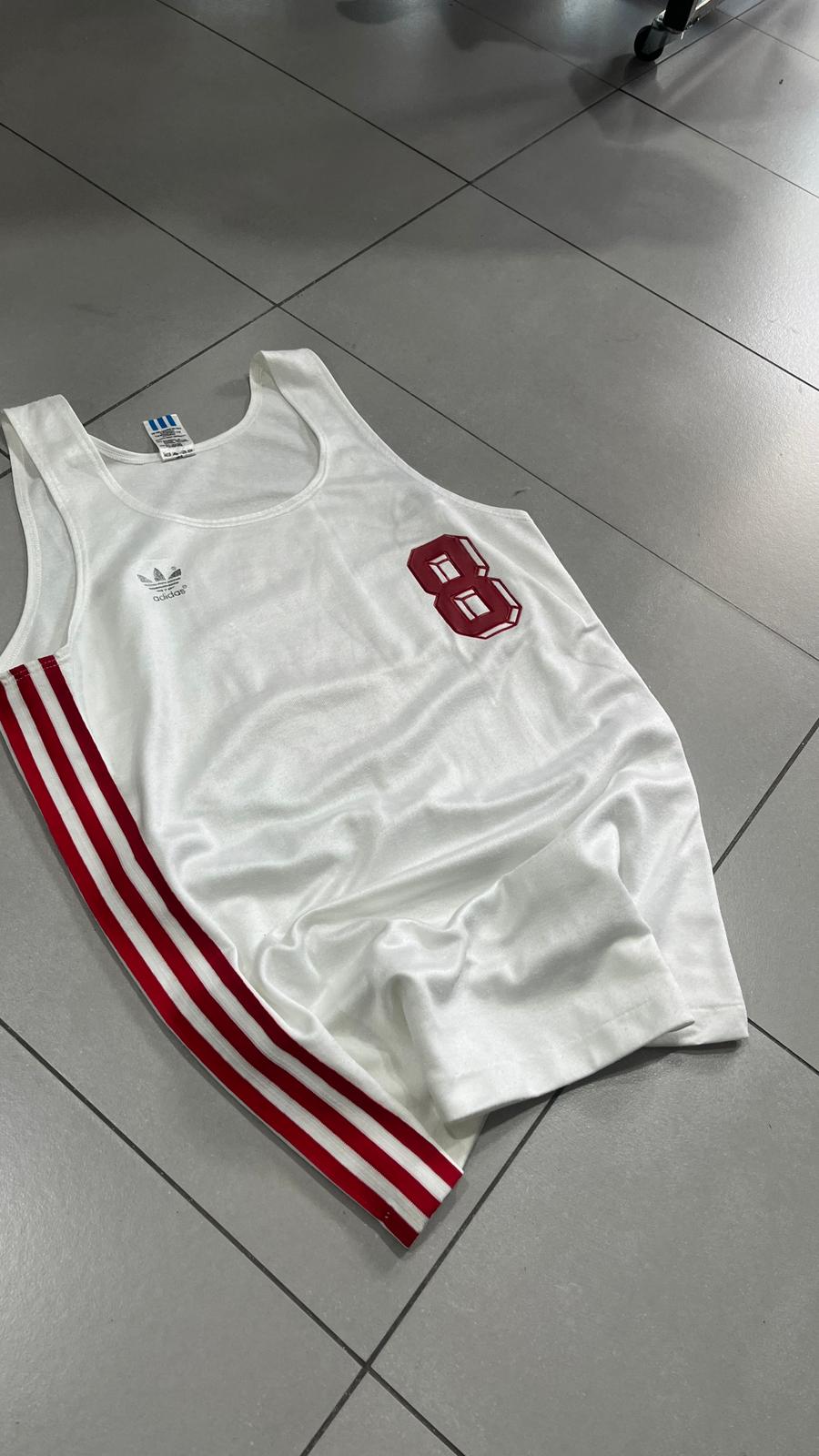 Canotta Adidas "8" Old Label Vintage Y2K 90s 00s American Style Hip-Hop (S)