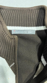 Maglioncino Zip Lacoste a Scacchi Vintage Y2K 90s 00s American Style Hip-Hop (XXL)