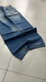 Denim Jeans Washed Embroidered Baggy Fit Vintage Y2K 90s 00s American Style Hip-Hop (S)