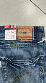 Denim Jeans Washed Embroidered Baggy Fit Vintage Y2K 90s 00s American Style Hip-Hop (S)