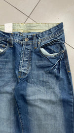 Denim Jeans Washed Embroidered Baggy Fit Vintage Y2K 90s 00s American Style Hip-Hop (S)