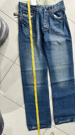 Denim Jeans Washed Embroidered Baggy Fit Vintage Y2K 90s 00s American Style Hip-Hop (S)