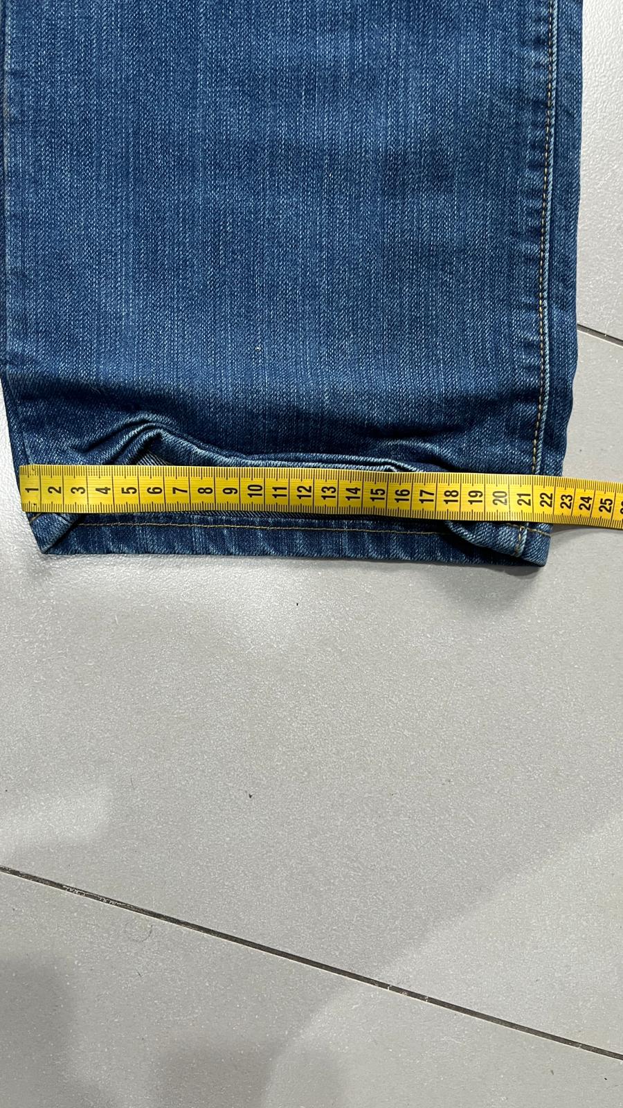 Denim Jeans Washed Embroidered Baggy Fit Vintage Y2K 90s 00s American Style Hip-Hop (S)