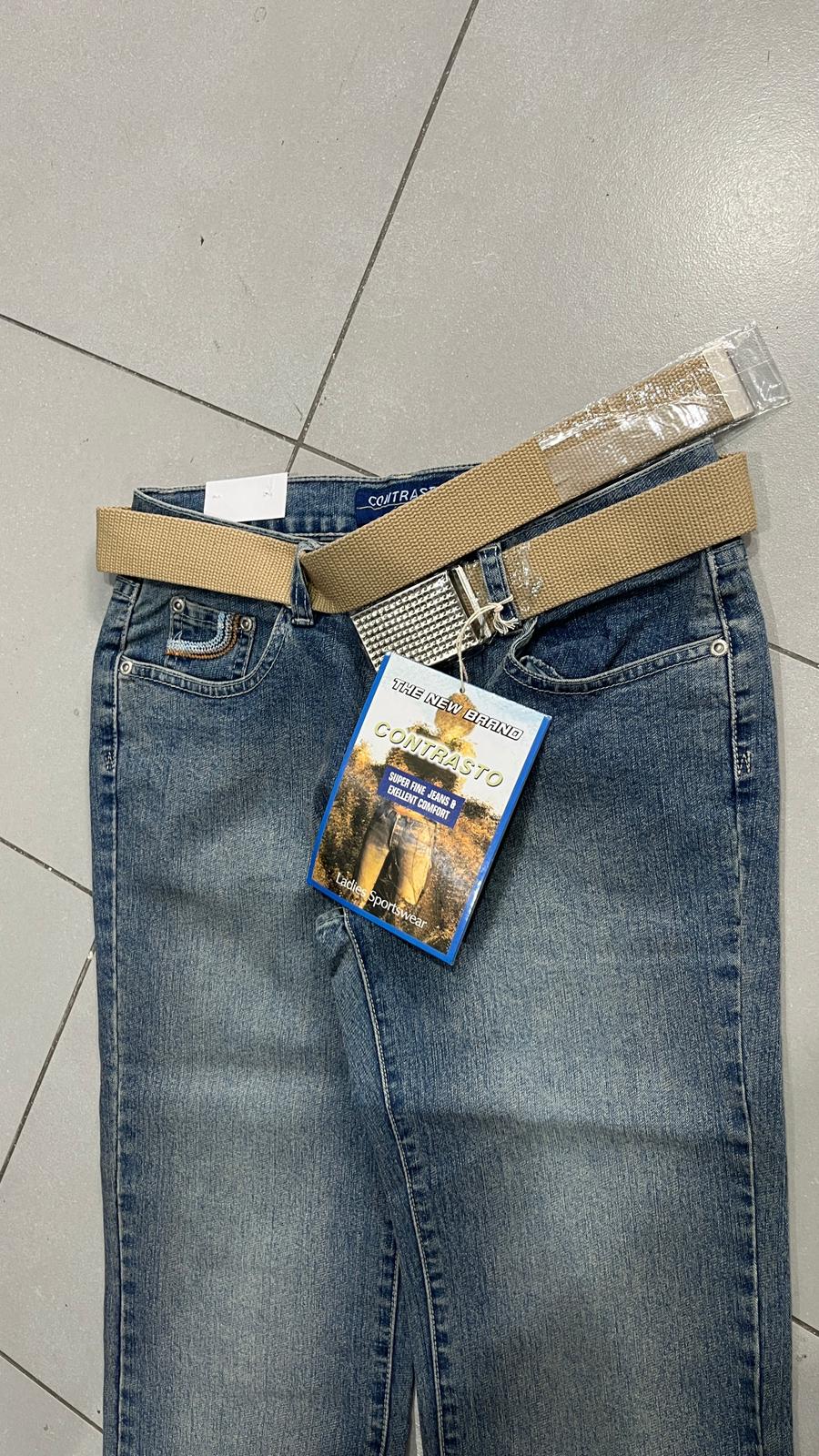 Denim Jeans Washed Embroidered BootCut Fit  (XXS)