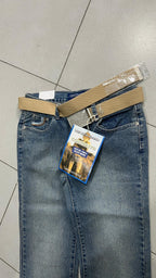 Denim Jeans Washed Embroidered BootCut Fit  (XXS)