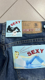 Denim Jeans Washed Baggy Fit  (S)