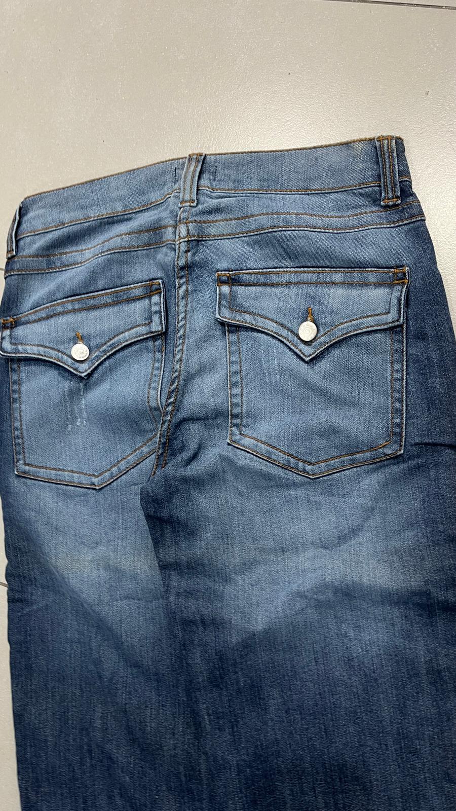 Denim Jeans Bootcut Washed Baggy Fit  (S)