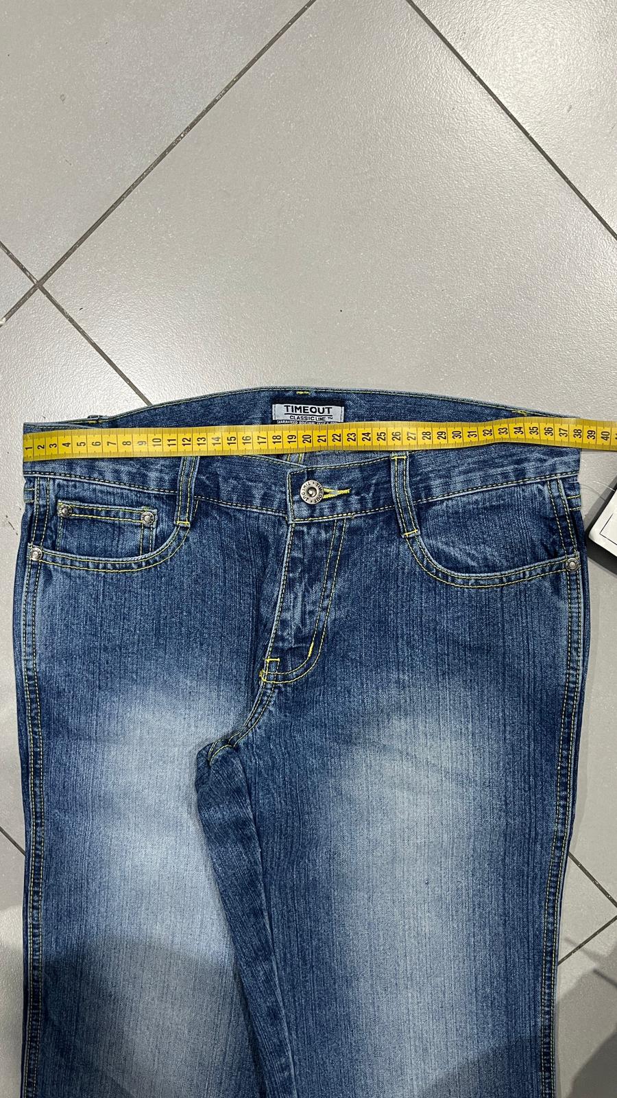 Denim Baggy Fit Washed Jeans  (S)