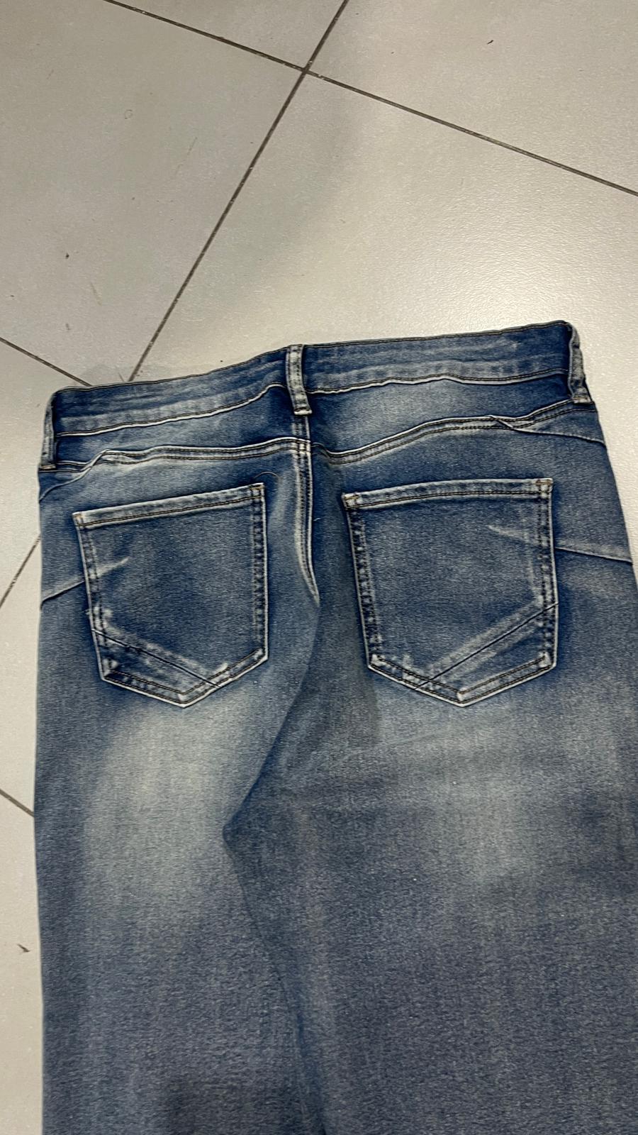 Denim Washed Jeans Bootcut Vintage Y2K 90s 00s American Style Hip-Hop (S)