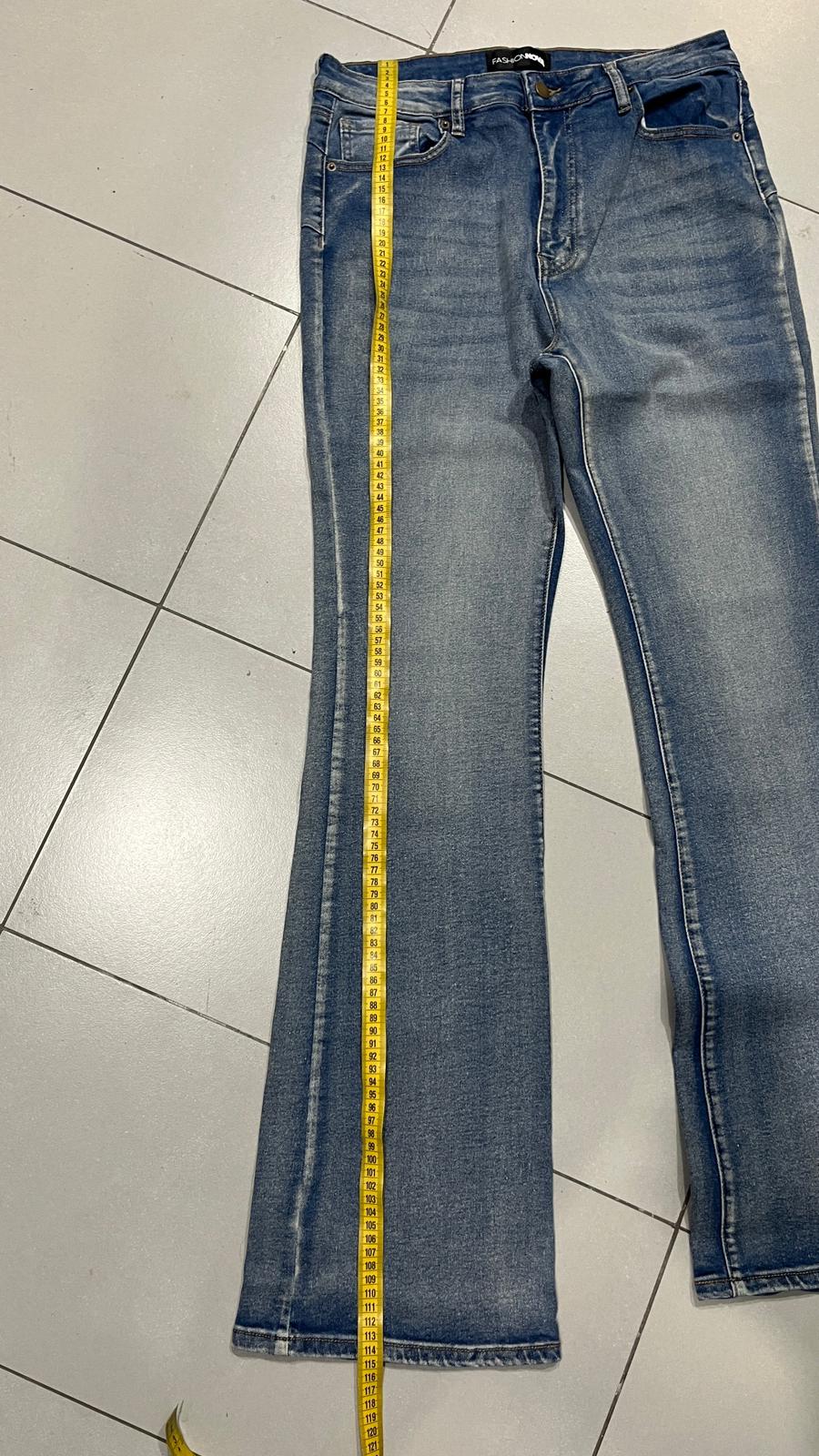 Denim Washed Jeans Bootcut Vintage Y2K 90s 00s American Style Hip-Hop (S)