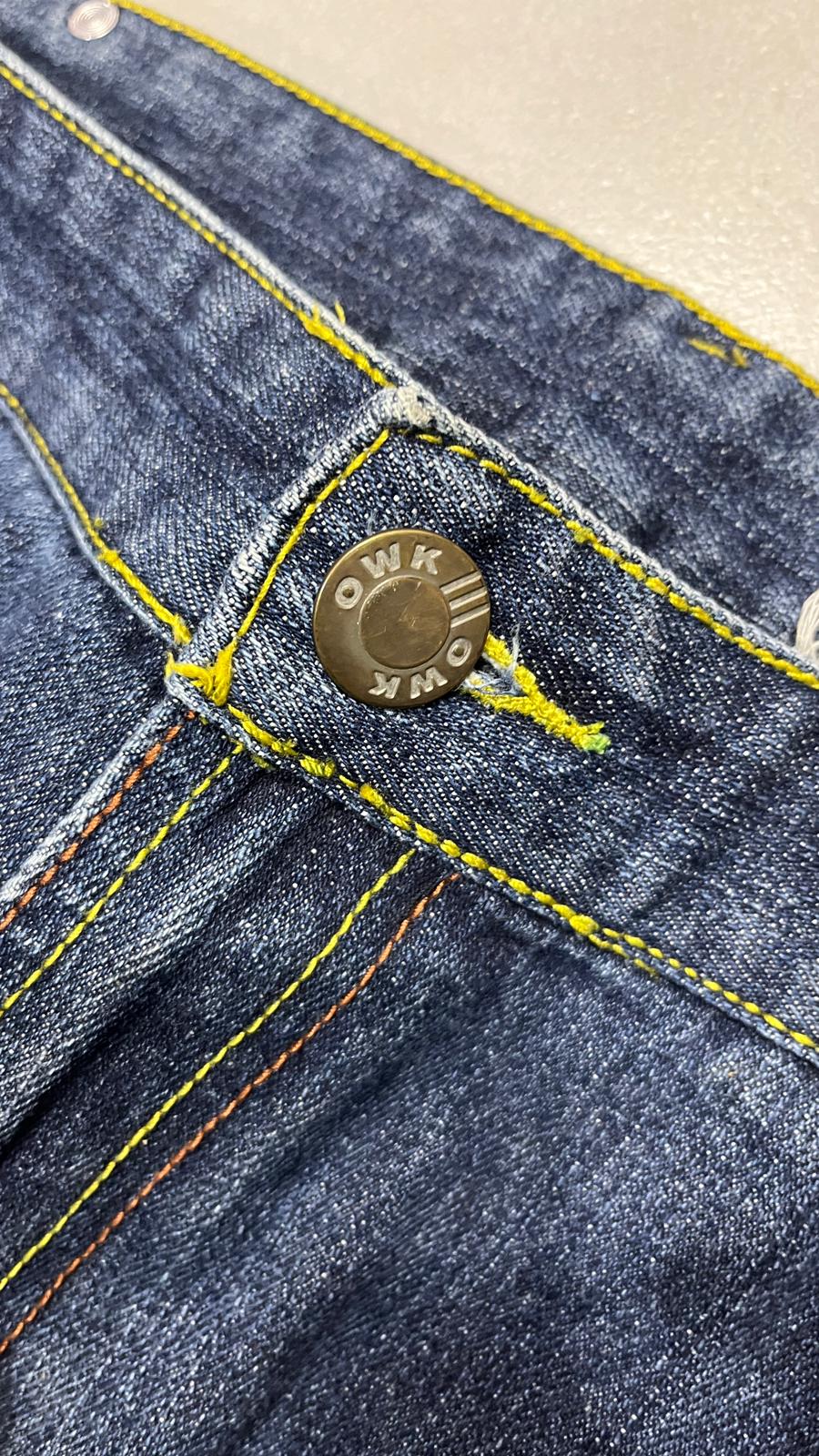 Denim Embroidered Jeans Baggy Fit  (XXL)