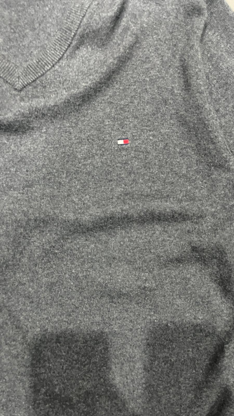 Maglione Tommy Hilfiger Sweater Scollo a V Vintage Y2K 90s 00s American Style Hip-Hop (L)