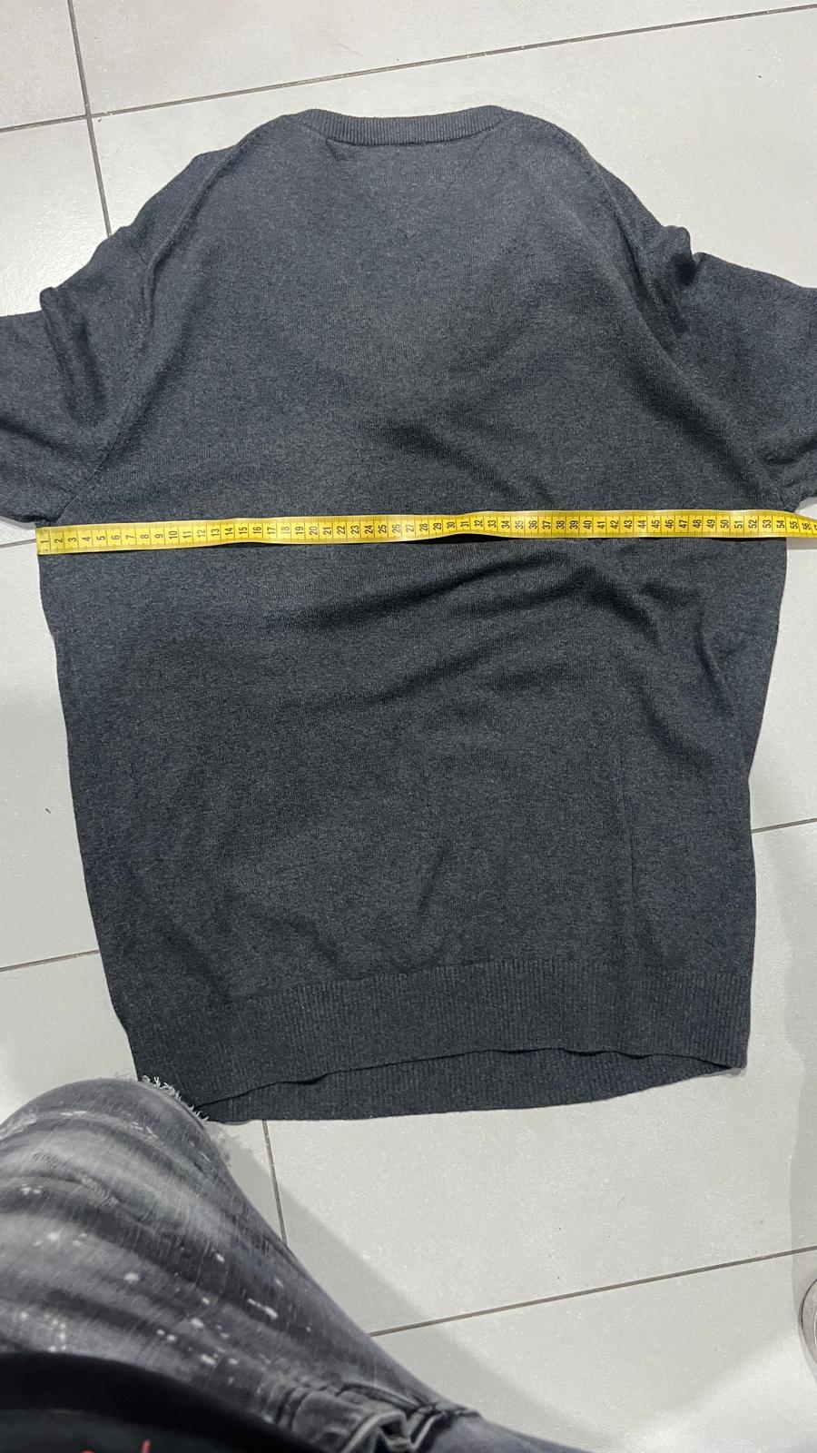 Maglione Tommy Hilfiger Sweater Scollo a V Vintage Y2K 90s 00s American Style Hip-Hop (L)