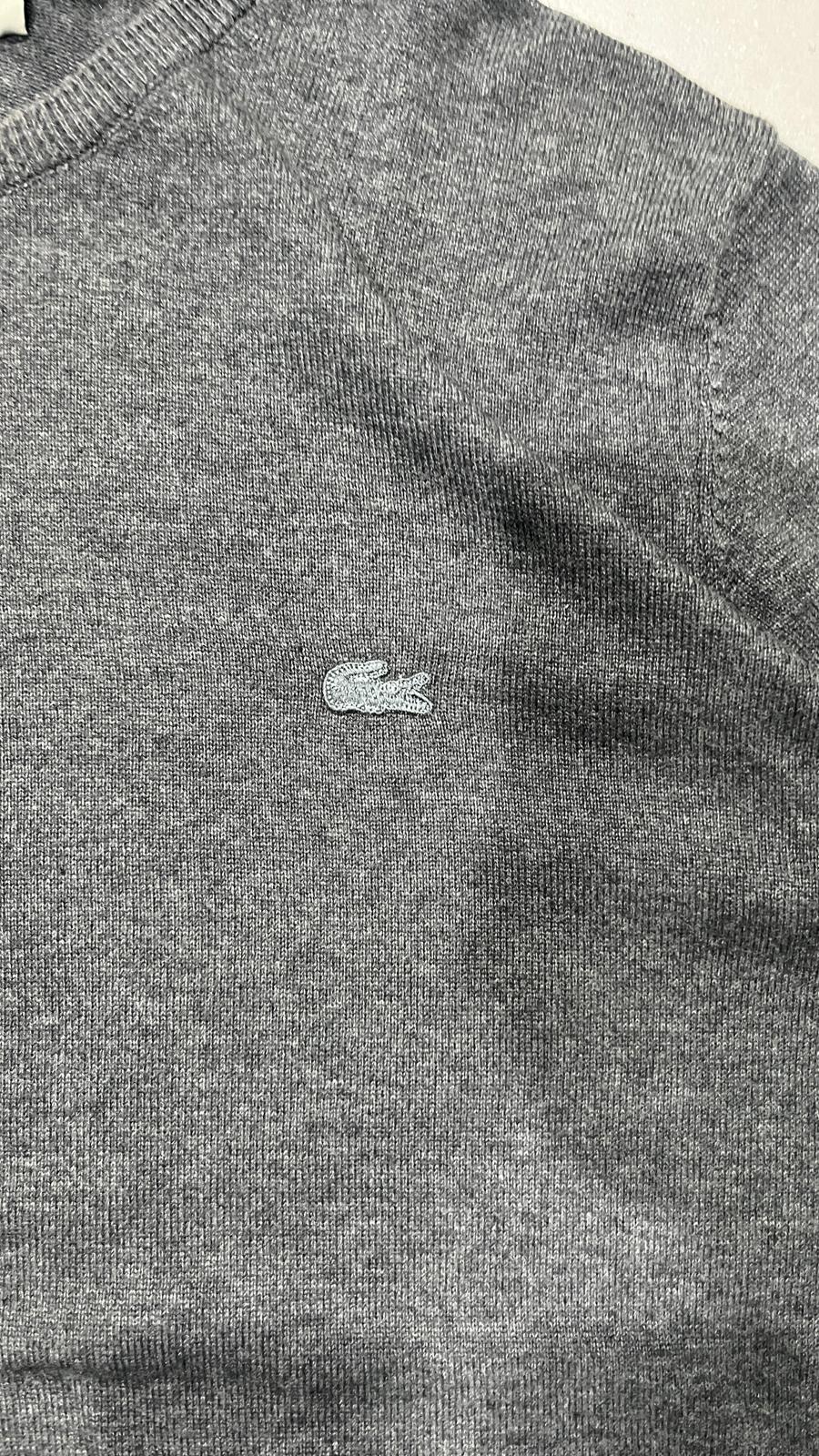 Maglione Lacoste - Grey Sweater Vintage Y2K 90s 00s American Style Hip-Hop (XL)