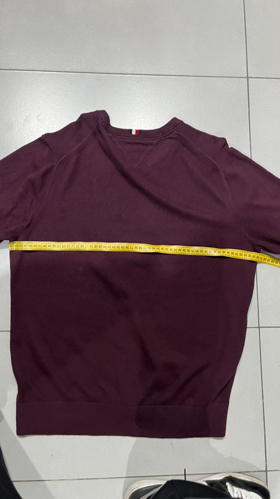 Sweater Tommy Hilfiger - Maglione Rosso Vintage Y2K 90s 00s American Style Hip-Hop (XL)