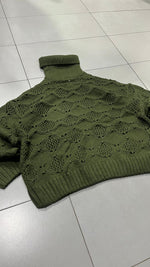 Maglione Vintage Lupetto Collo Alto Vintage Y2K 90s 00s American Style Hip-Hop (XL)