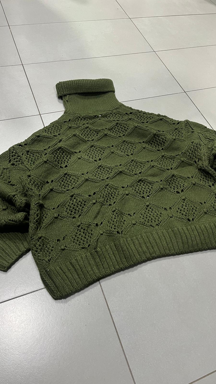 Maglione Vintage Lupetto Collo Alto Vintage Y2K 90s 00s American Style Hip-Hop (XL)