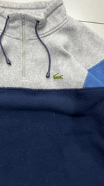 Maglione Pile Lacoste Multicolor 1/4 Zip Vintage Y2K 90s 00s American Style Hip-Hop (XXL)