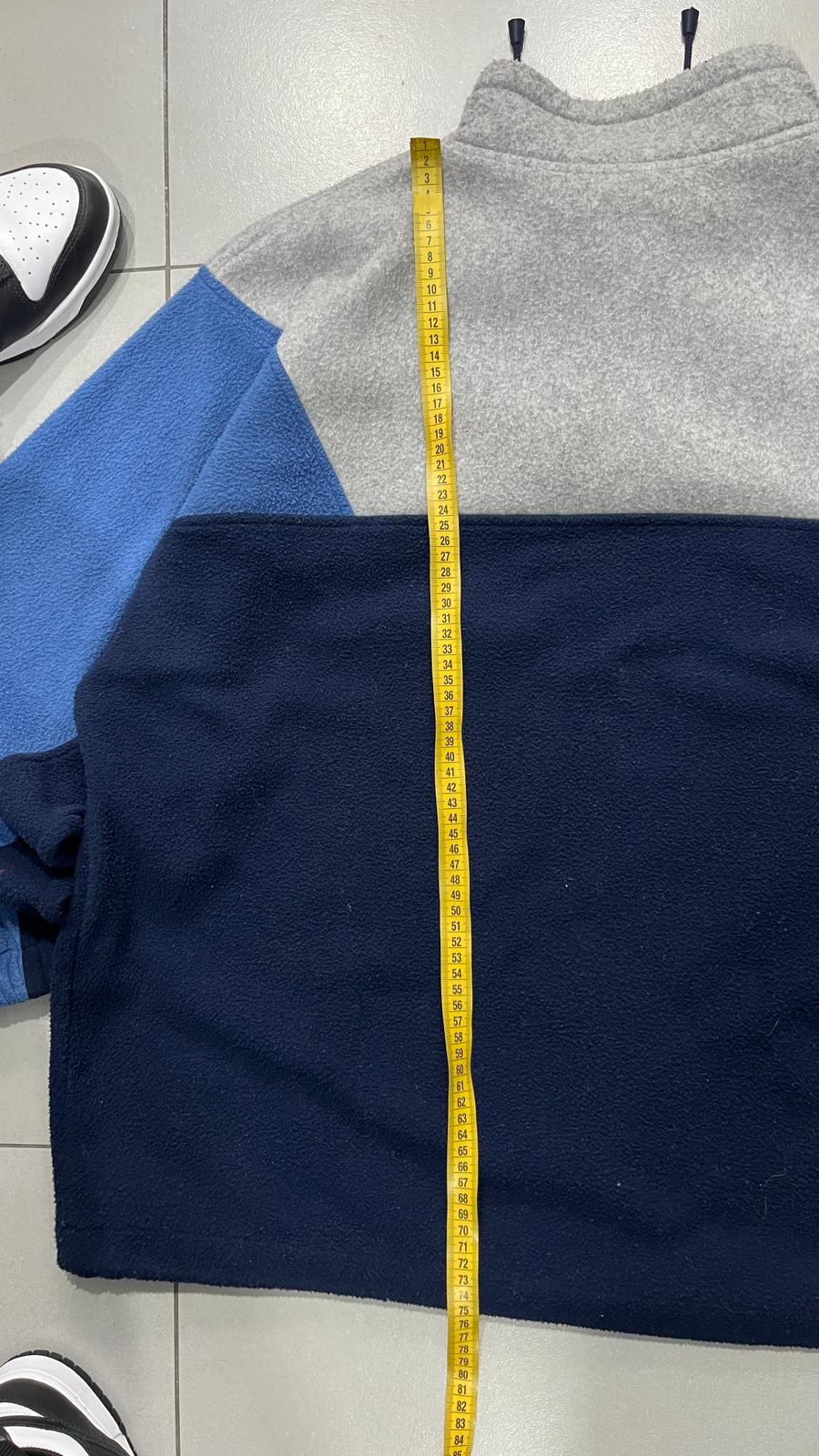 Maglione Pile Lacoste Multicolor 1/4 Zip Vintage Y2K 90s 00s American Style Hip-Hop (XXL)