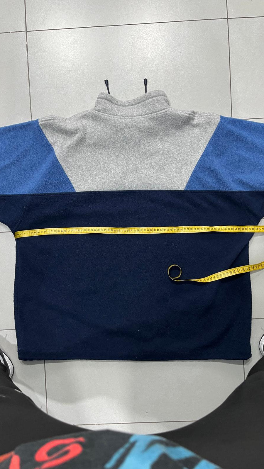 Maglione Pile Lacoste Multicolor 1/4 Zip Vintage Y2K 90s 00s American Style Hip-Hop (XXL)