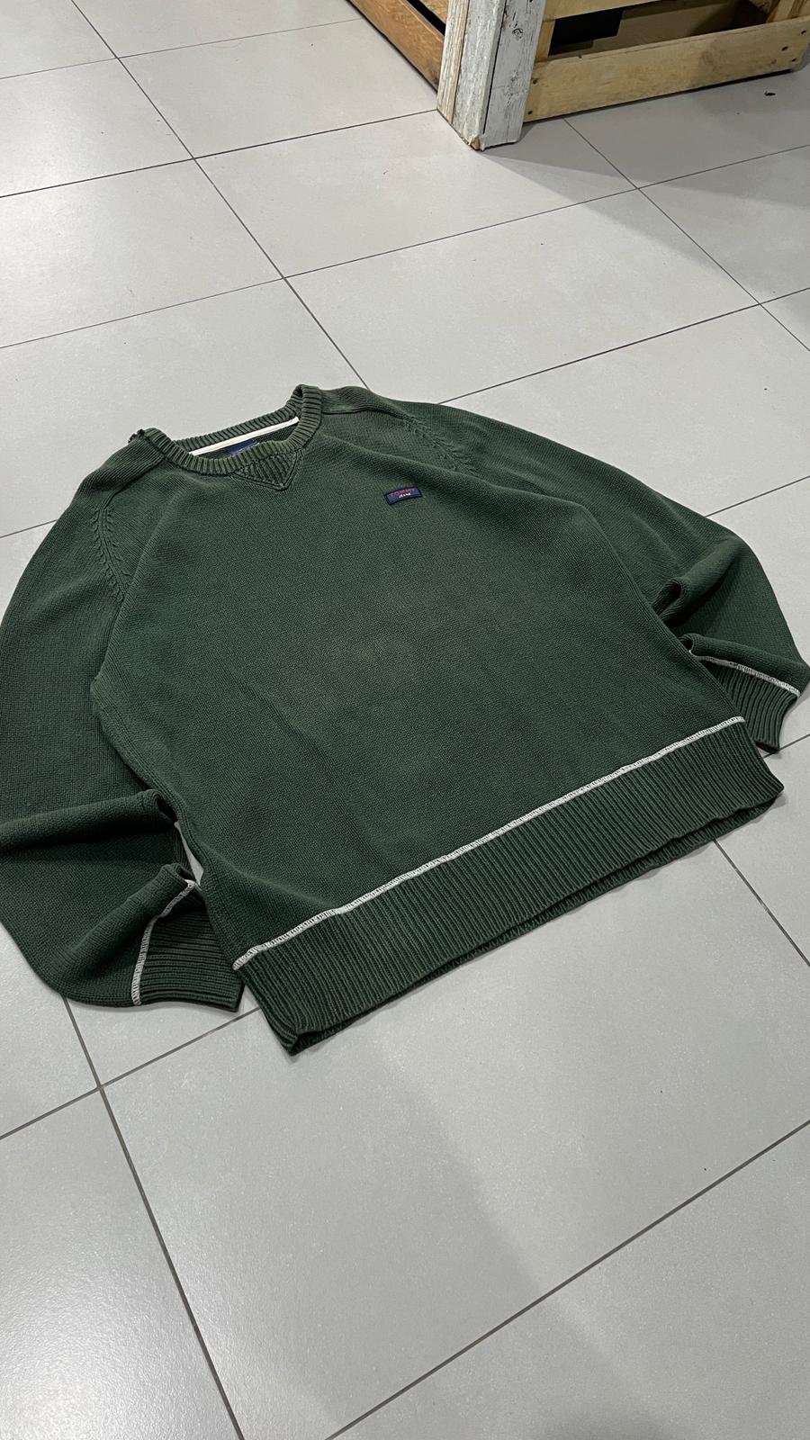 Maglioncino Tommy Hilfiger Streetwear Vintage Y2K 90s 00s American Style Hip-Hop (XL)