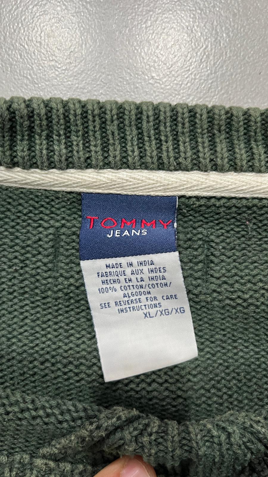 Maglioncino Tommy Hilfiger Streetwear Vintage Y2K 90s 00s American Style Hip-Hop (XL)