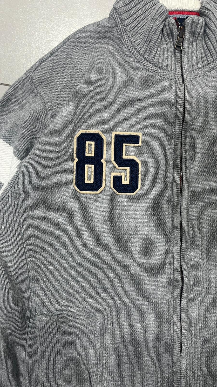 Maglione Tommy Hilfiger Zip Sweater Embroidered Vintage Y2K 90s 00s American Style Hip-Hop (M)