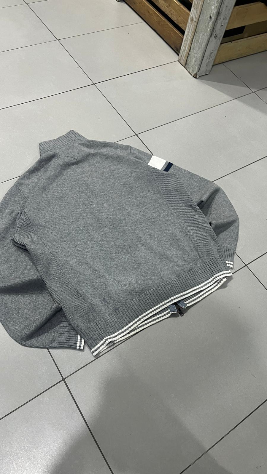 Maglione Tommy Hilfiger Zip Sweater Embroidered Vintage Y2K 90s 00s American Style Hip-Hop (M)