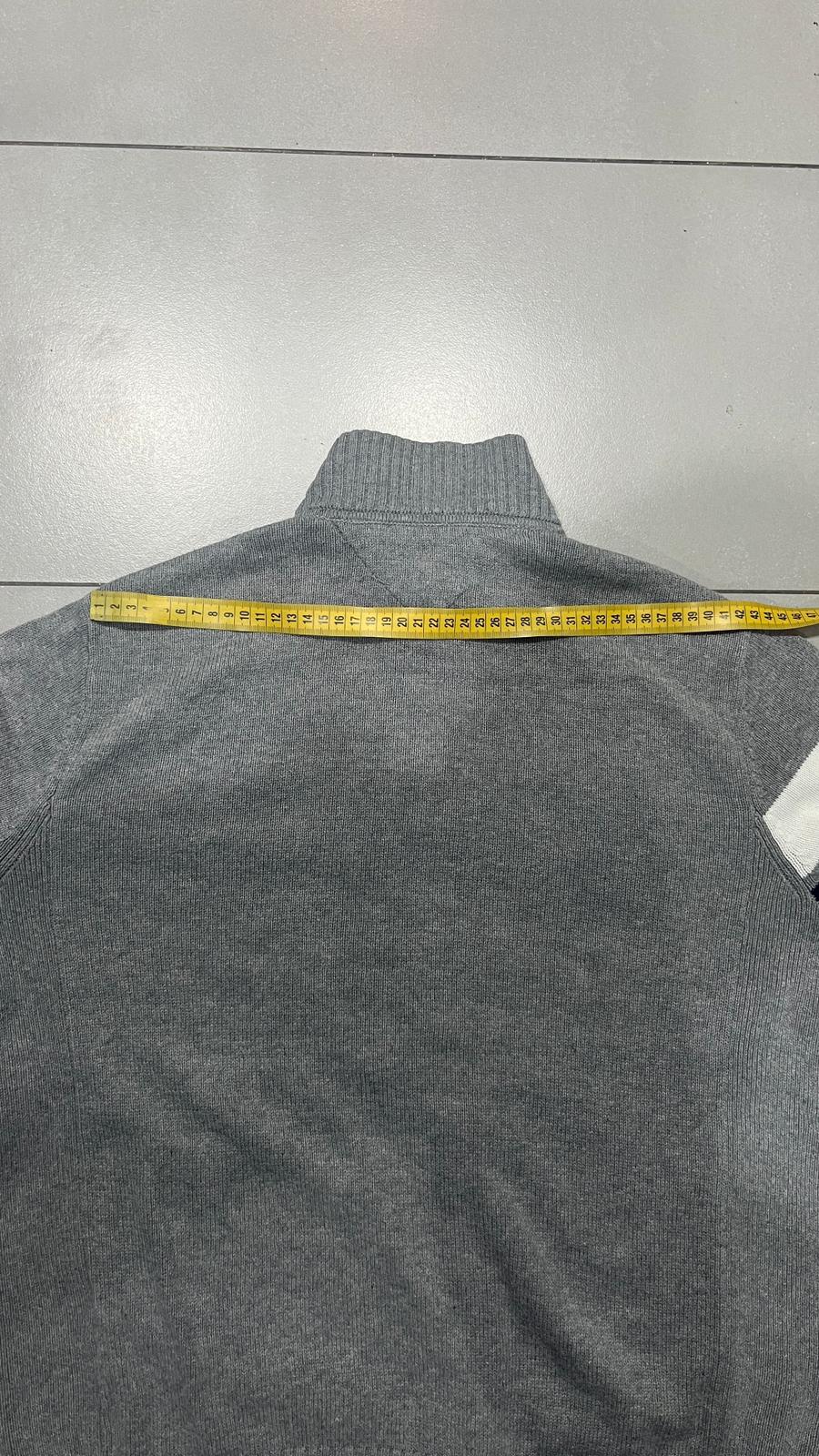 Maglione Tommy Hilfiger Zip Sweater Embroidered Vintage Y2K 90s 00s American Style Hip-Hop (M)