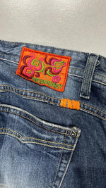 Denim Jeans Embroidered Straight Fit Vintage Y2K 90s 00s American Style Hip-Hop (M)