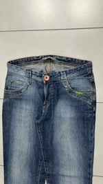 Denim Jeans Embroidered Straight Fit Vintage Y2K 90s 00s American Style Hip-Hop (M)